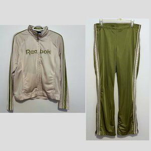 Reebok Vintage Green and Beige Track Suit